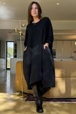Donegal Cotton Jersey Sac Dress Black /18 =